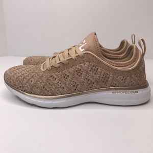 APL Rose Gold Sneakers Women’s Size 5 Techloom Pro